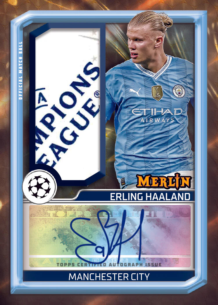 Topps UCC Merlin Chrome Football Soccer Blaster Box 2023-24