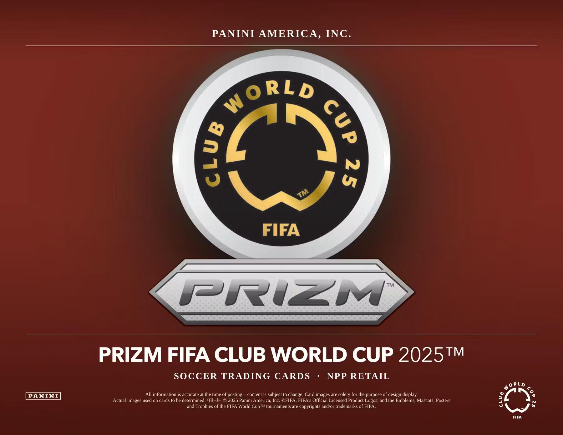 Panini Prizm FIFA Club World Cup Soccer Mega Box 2025