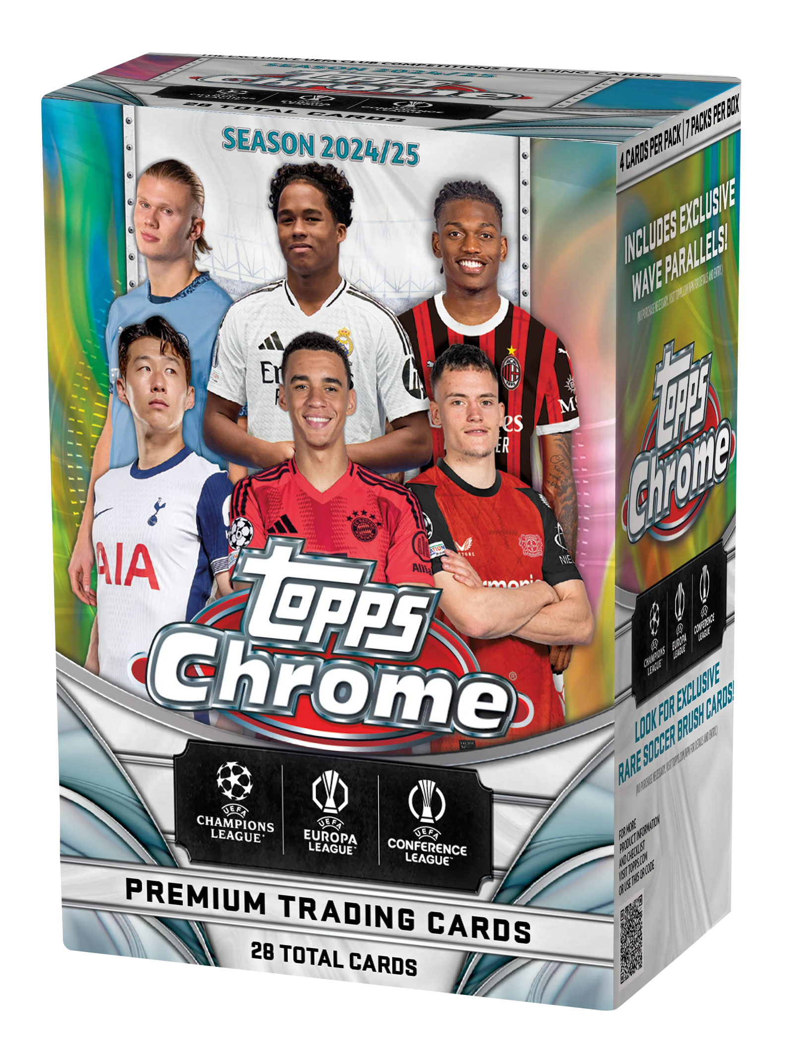 Topps Chrome UEFA Club Competitions Soccer Blaster Box 2024-25