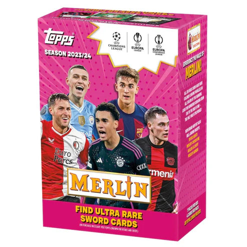 Topps UCC Merlin Chrome Football Soccer Blaster Box 2023-24