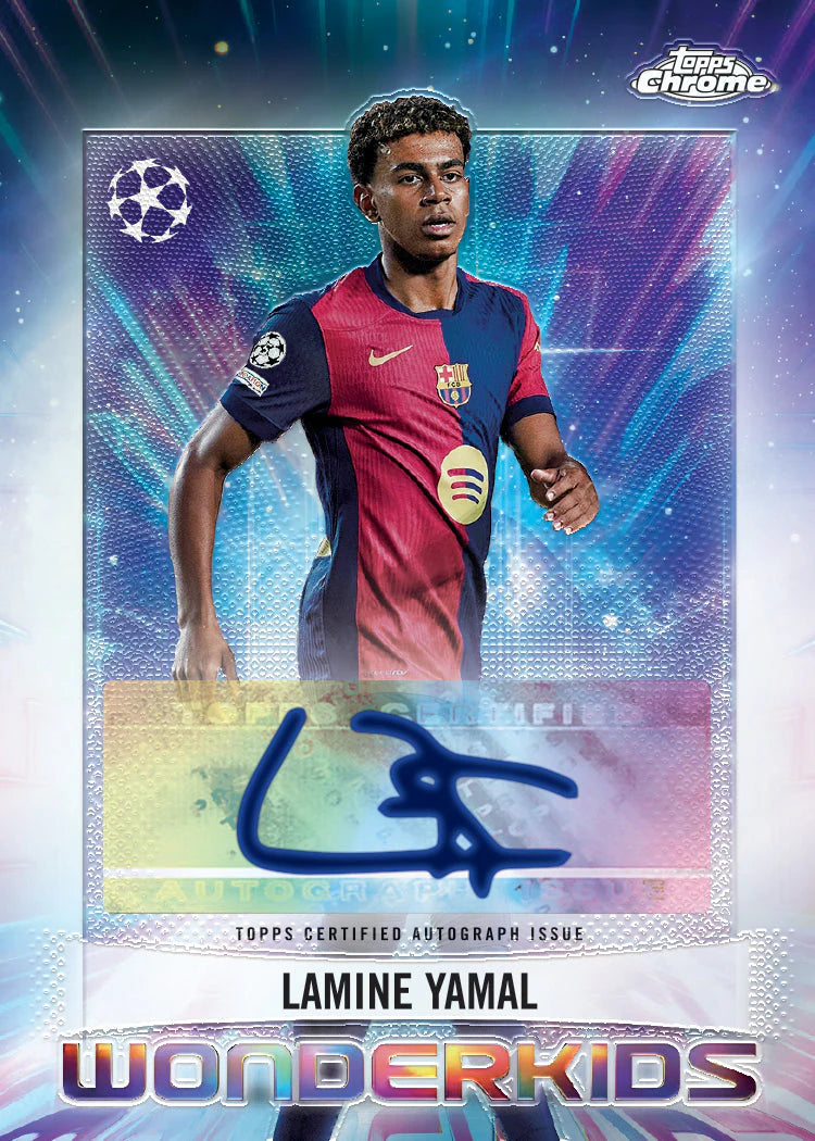 Topps Chrome UEFA Club Competitions Soccer Blaster Box 2024-25